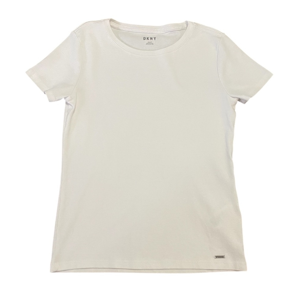 DKNY White Cotton Short Sleeve T-Shirt Women Size XS HSH